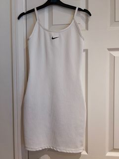 Nike limited edition white ribbed dress