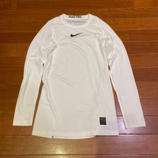 Nike Pro 日本購回 男白色運動內搭快速排汗緊身上衣長束衣長袖T恤 籃球跑步慢跑馬拉松重訓健身訓練穿搭百搭基本款