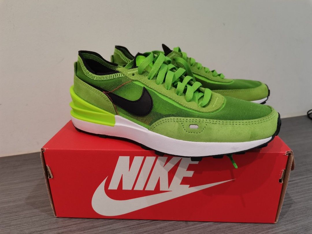 Nike waffle 1 electric green uk6, Women's Fashion, Footwear, Sneakers on Carousell