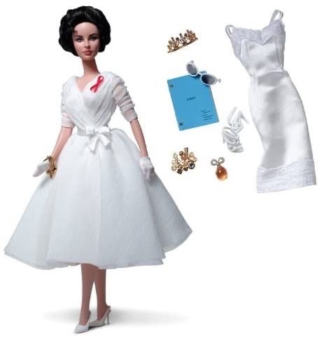 NRFB Barbie Elizabeth Taylor White Diamonds Doll Set Gold Label 2012 ...
