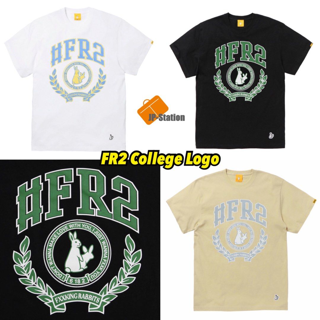 日本代購🇯🇵 FR2 College Logo Tee🐇, 預購- Carousell
