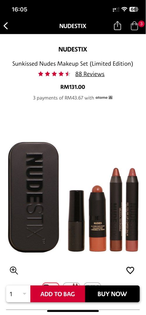 Nudestix Sunkissed Nudes Makeup Set Mini Limited Edition Beauty And Personal Care Face Makeup 3165