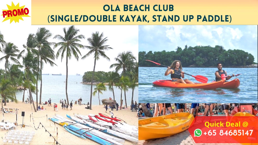 Ola Beach Club Kayak Paddle Single Double Kayak Siloso Beach, Tickets & Vouchers, Local