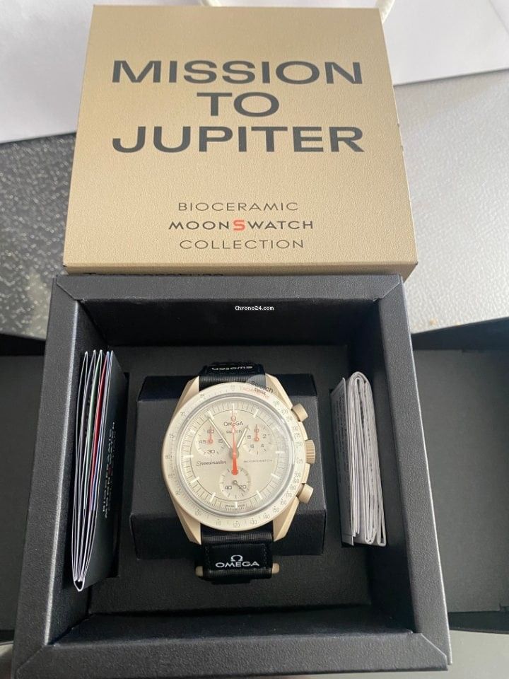 Omega x Swatch Moonswatch - Jupiter, Men's Fashion, Watches ...
