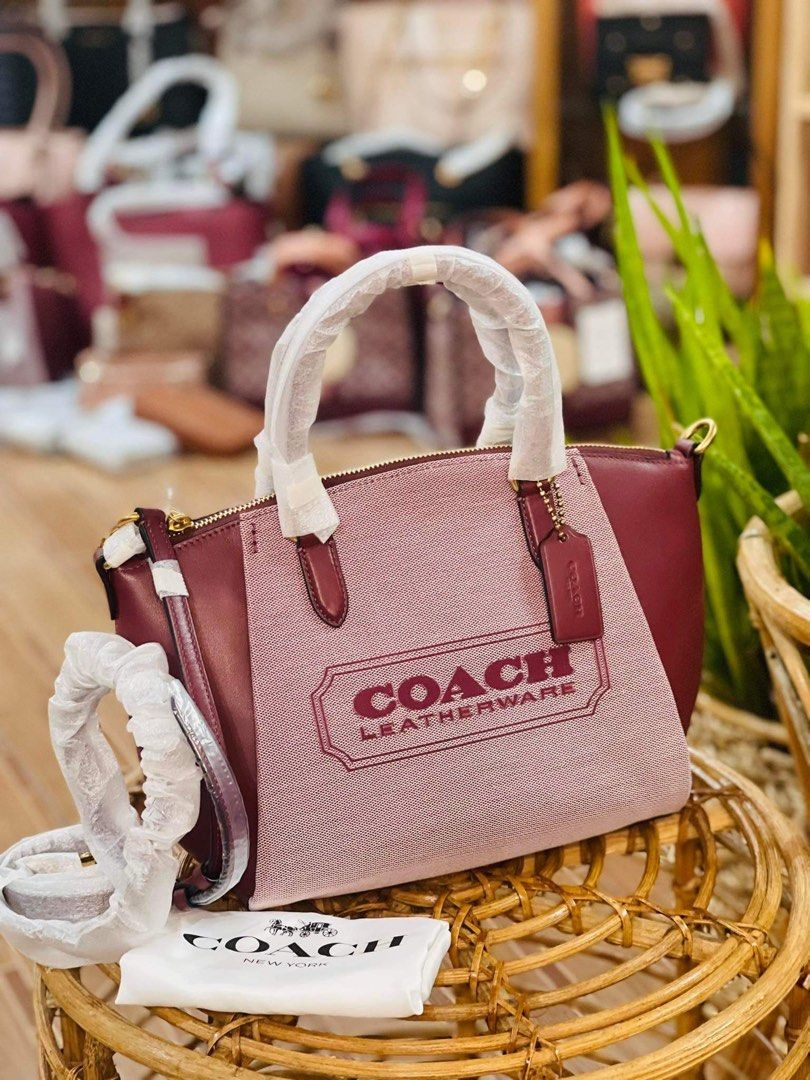 Coach elise satchel pink sales