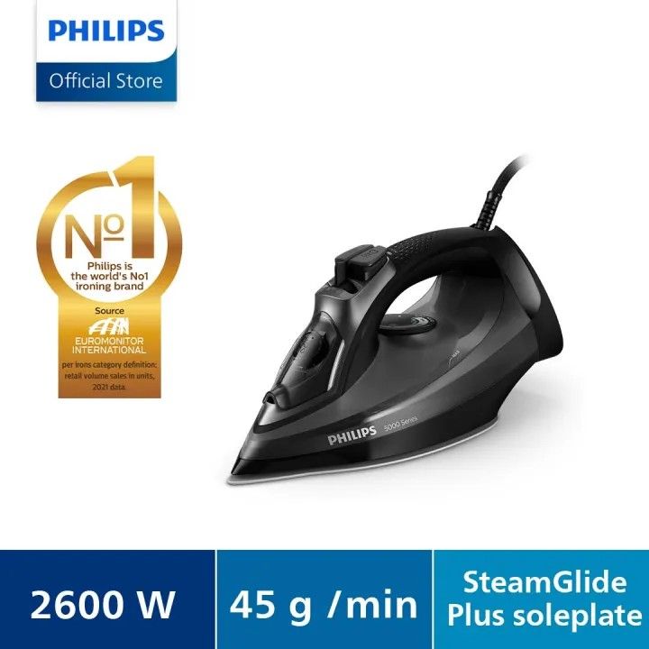 Philips Steam Iron DST5040 SteamGlide Plus soleplate, TV & Home