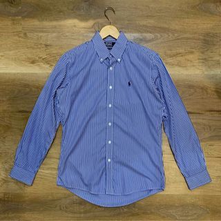 POLO Ralph Lauren LS Shirt Stripe Blue Kemeja Garis Biru L