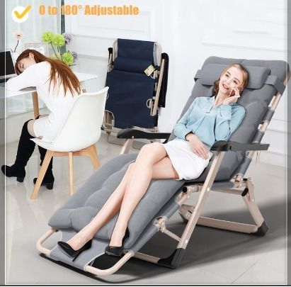 Portable Folding Chair Lazy Chair Adjustable Sleeping Chair Office
