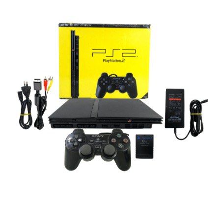 PS2 Slim 70000 ODE Jailbreak USED Set 2 Unit Controller 250GB
