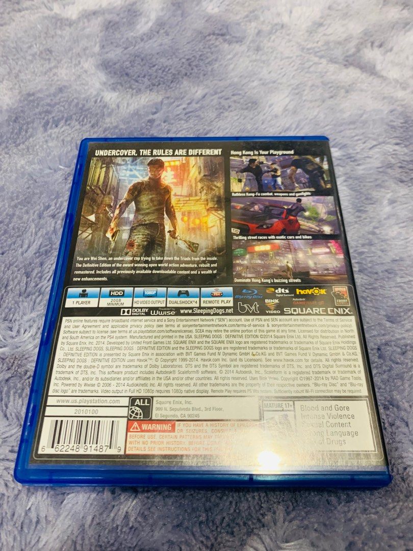 Sleeping Dogs Definitive Edition PS4 R2, Video Gaming, Video Games,  PlayStation on Carousell