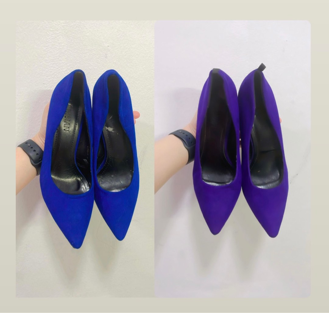 Purple blue top heels