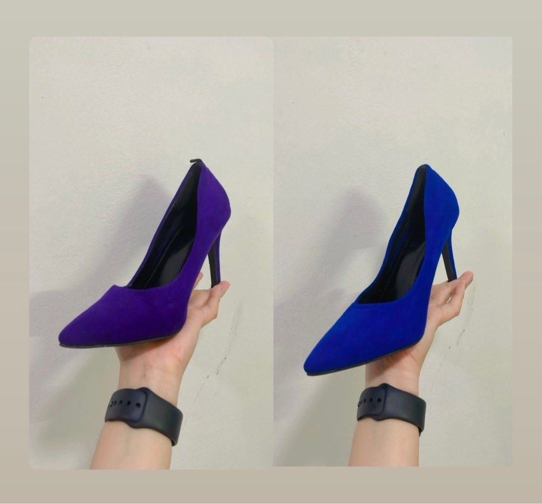 Purple blue top heels