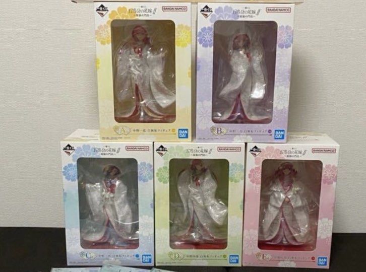Anime Chiban Kuji Figuras, Nakano Gotoubun no Hanayome, Figura de Ação  Estilo Noiva, Nino Figurine Toy