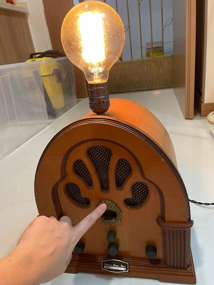 Rare vintage radio touch lamp, Furniture & Home Living, Lighting & Fans