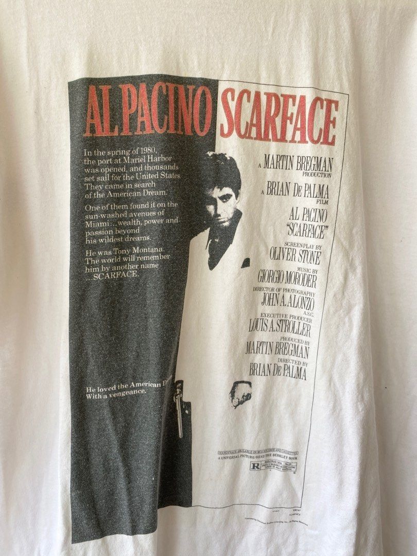 RAYA VINTAGE AL PACINO SCARFACE FILM T SHIRT F28 Men s