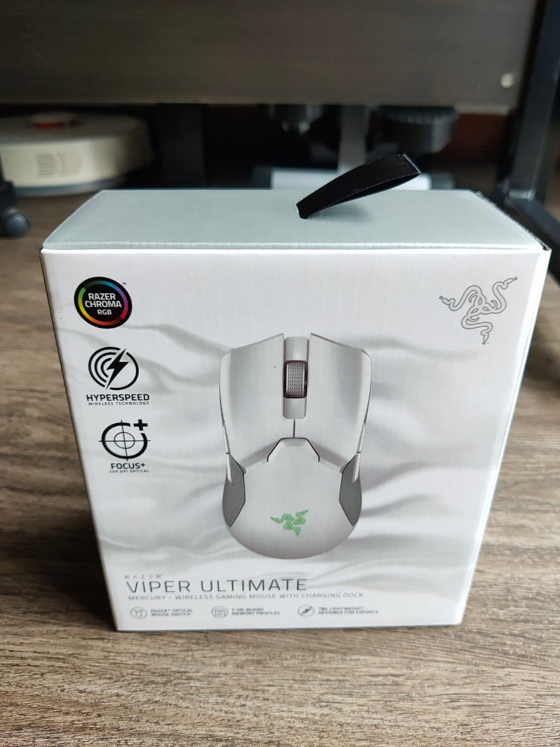 Razer Viper Ultimate Wireless (White) with RGB Charging Dock, Computers ...