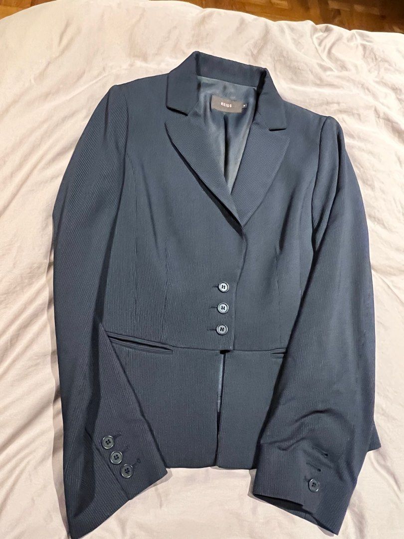 Reiss UK8 Navy Suit Jacket Women s Fashion Coats Jackets and