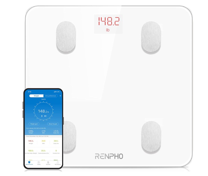 RENPHO Bluetooth Body Fat Scale with APP,Smart Digital Bathroom Scale