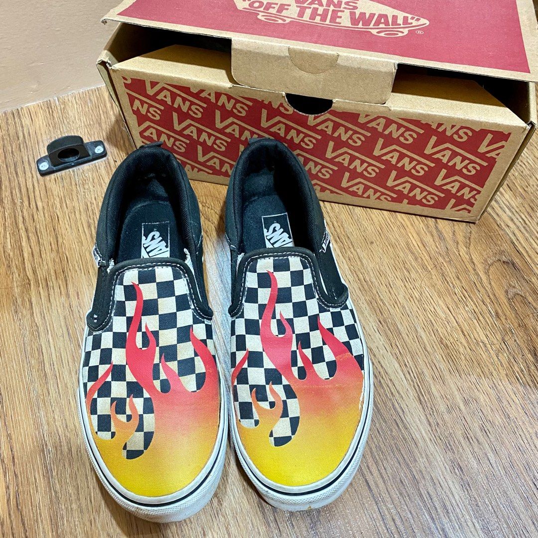RUSH Vans Flame Checkerboard Kids