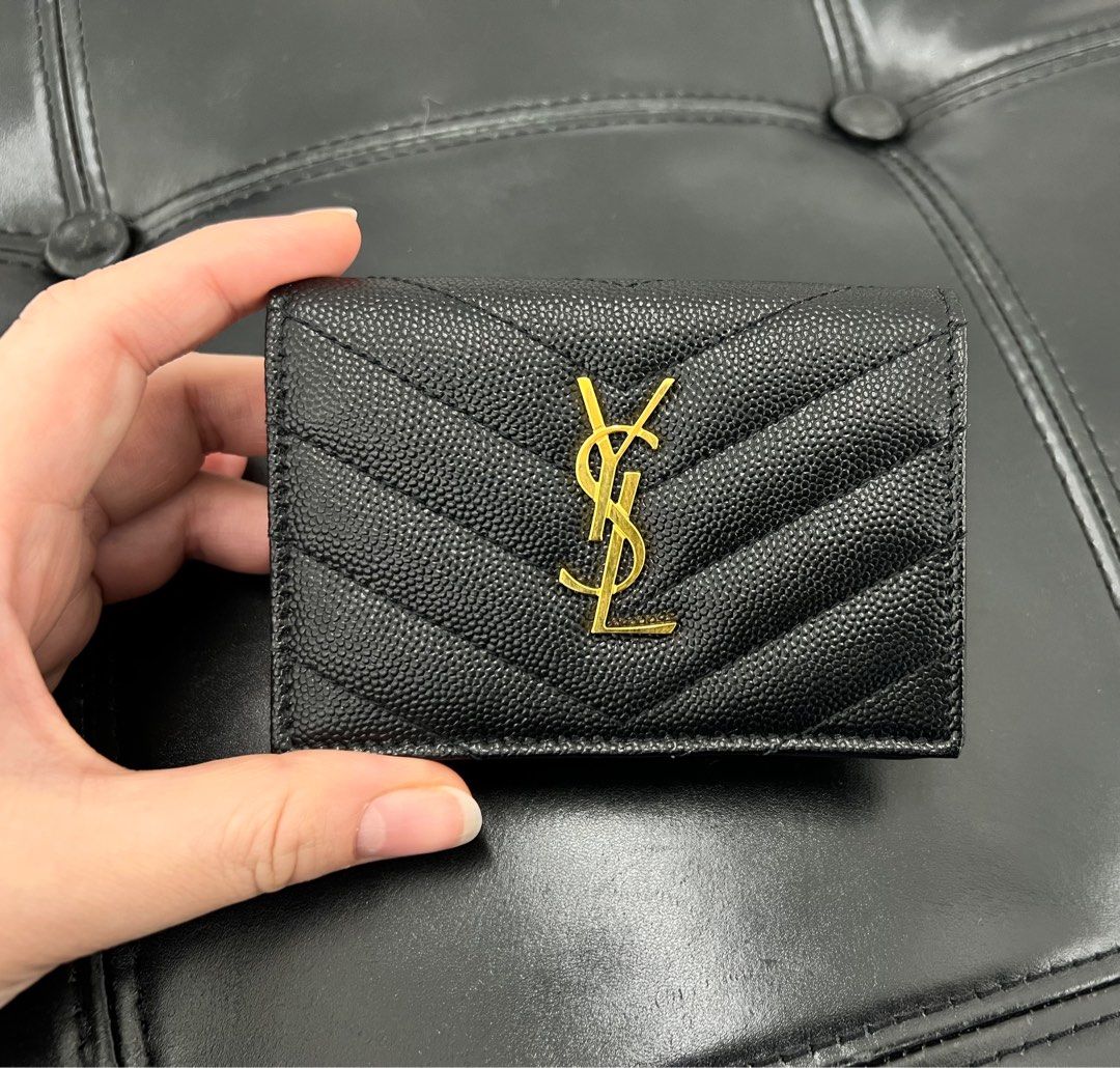 Saint Laurent Business card holder, Luxury, Bags & Wallets on Carousell