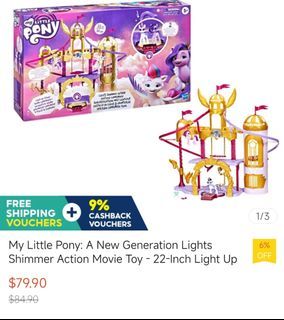 SALE Hasbro Castle My Little Pony New Generation Lights Shimmer Action