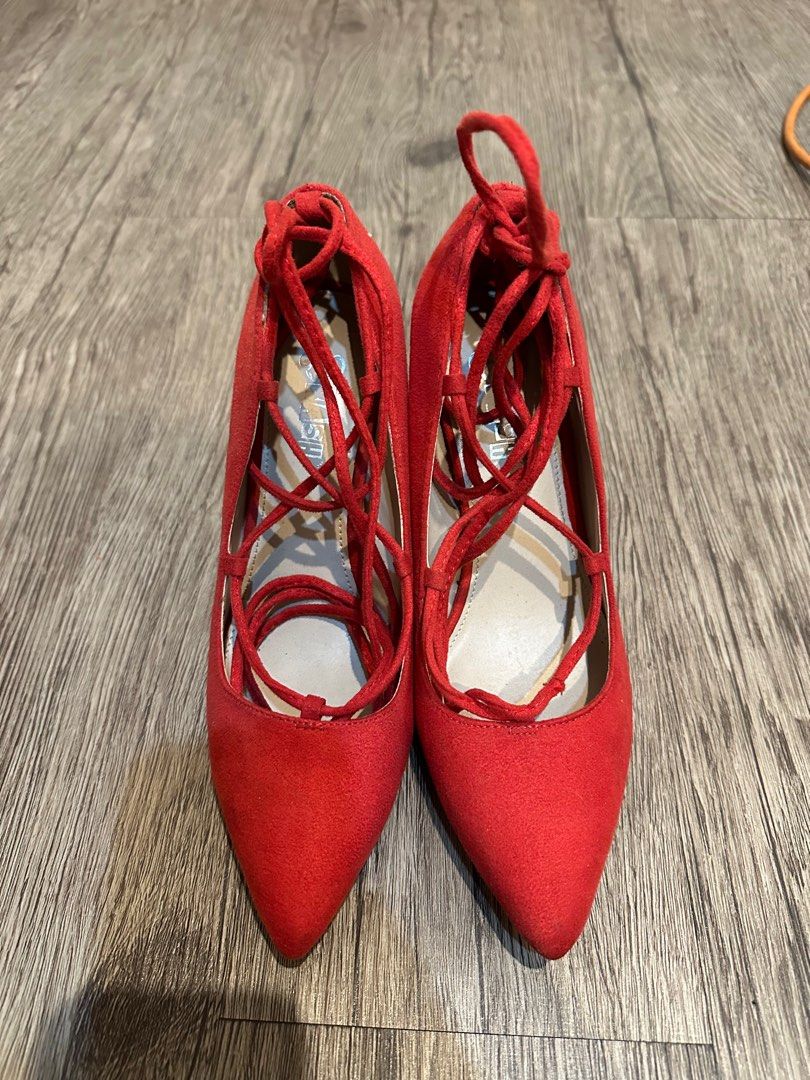 Payless red high heels sales
