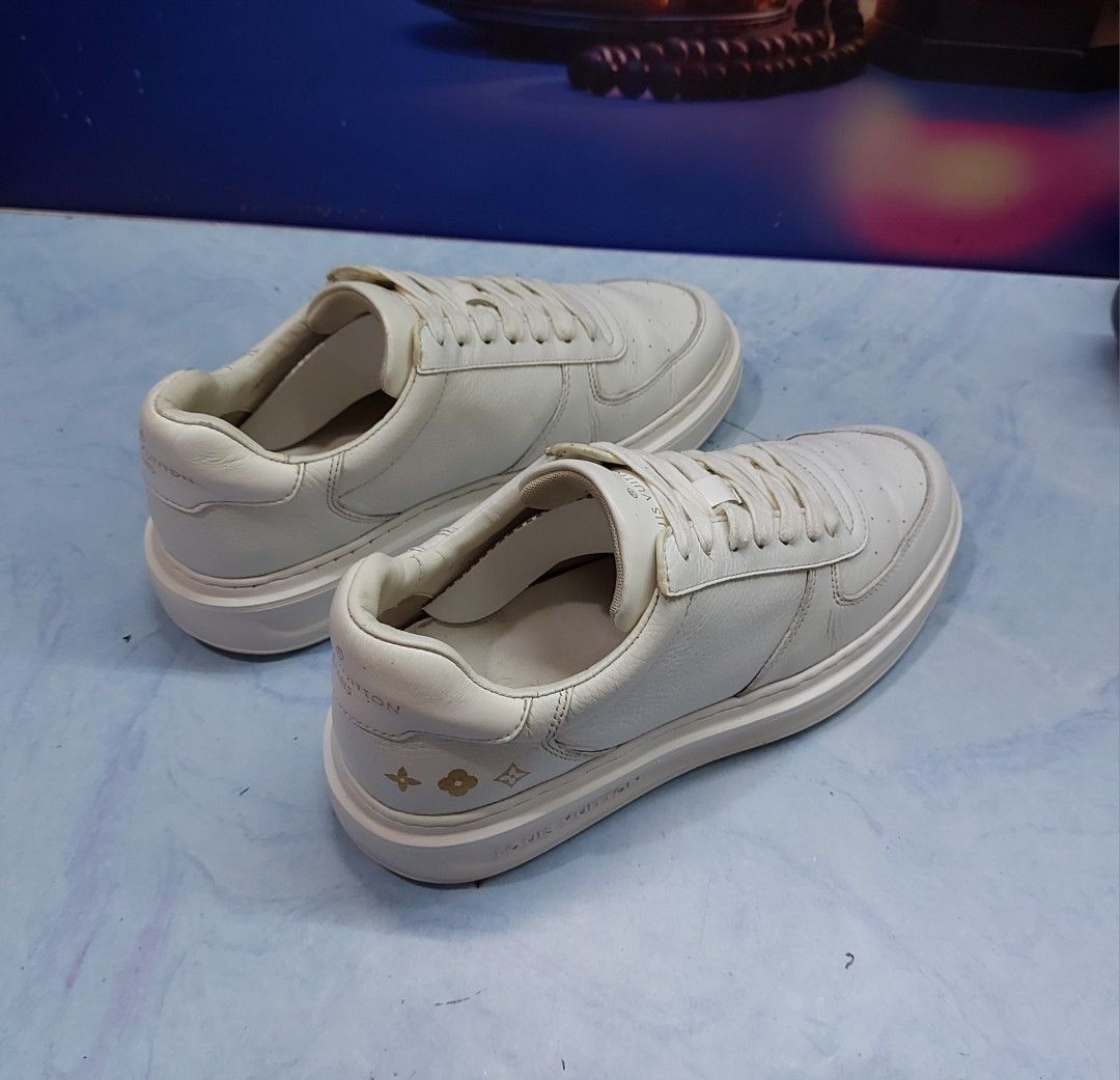 Sepatu Louis Vuitton GO 0168 Sneakers Leather Size 41.5, Fesyen Pria, Sepatu  , Sneakers di Carousell