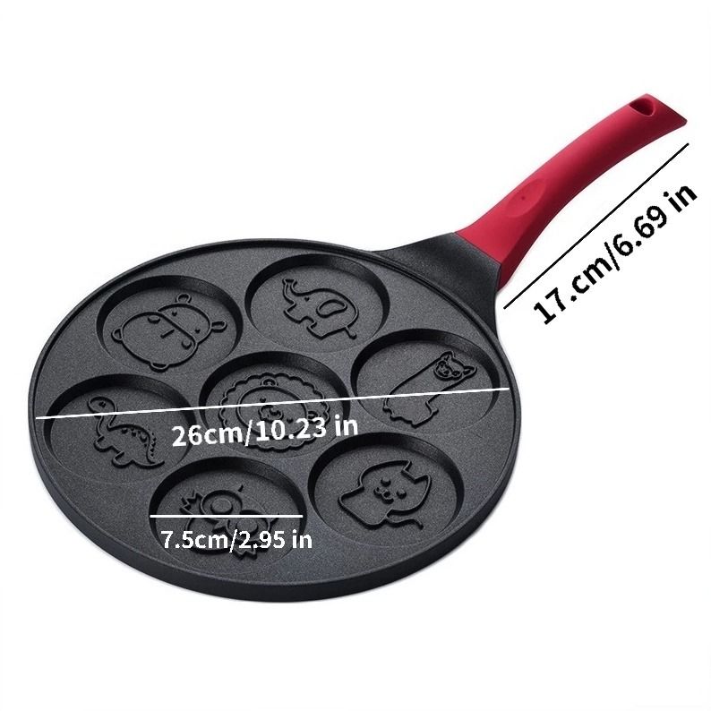 Sevenhole Breakfast Frying Pan Animal Face Design, Furniture & Home