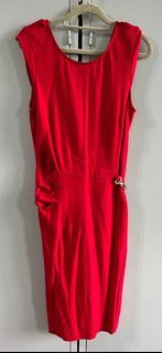 Sexy Lipsy London Asymmetrical Bodycon dress with gold chain at waist