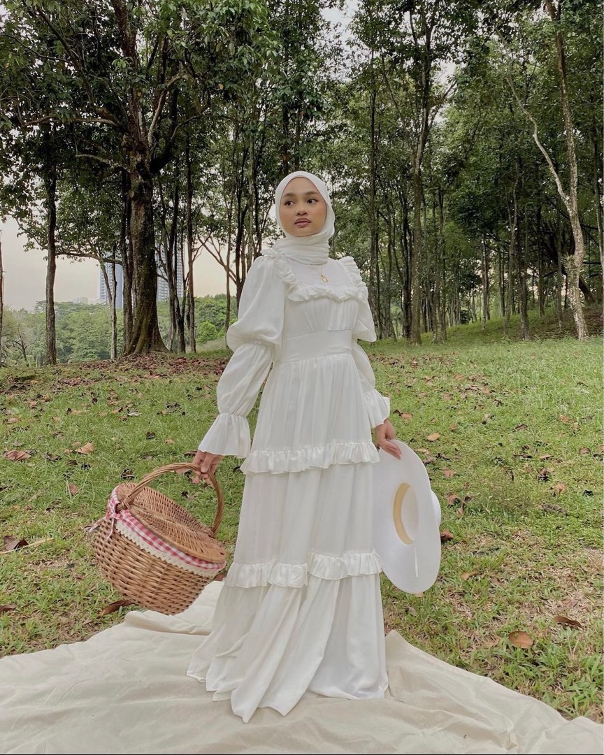 Shein Layered Ruffle Dress Women s Fashion Muslimah Fashion