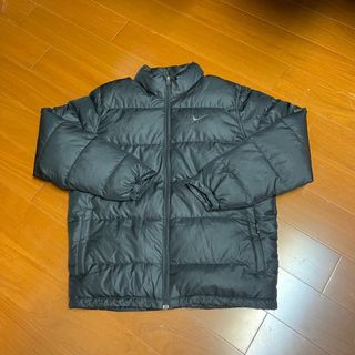 （Size XL) Nike 黑色刺繡保暖立領羽絨外套  （1115）