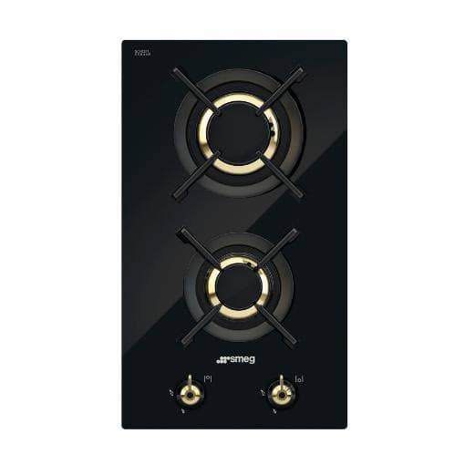 Smeg Gas Hob 2 Burners Black Glass Ceramic, TV & Home Appliances