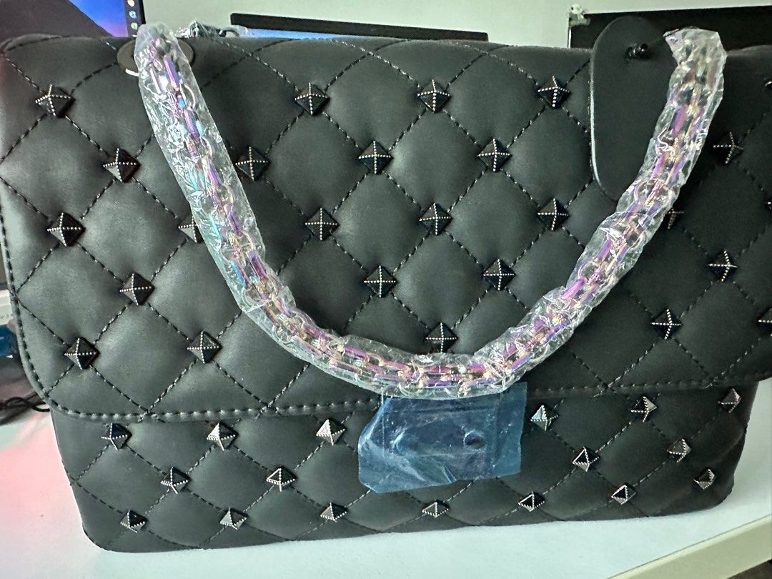 Stud rainbow chain bag