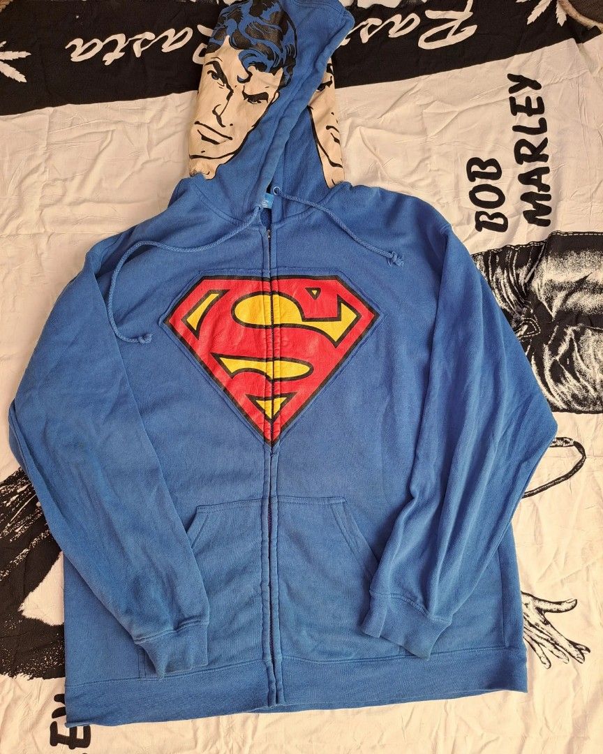 Superman Hoodie Fullzip Sweatshirt Jacket Men s Fashion Coats