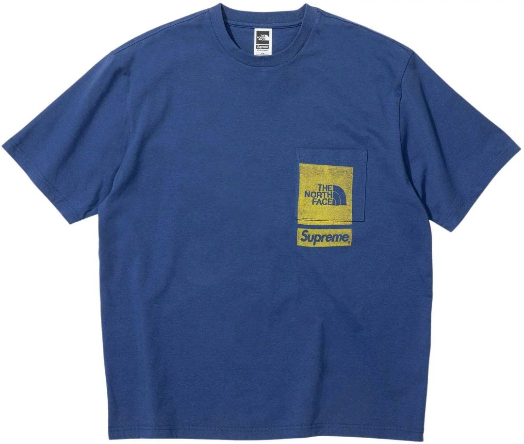 Supreme x The North Face Printed Pocket Tee (5Colors), 名牌, 服裝
