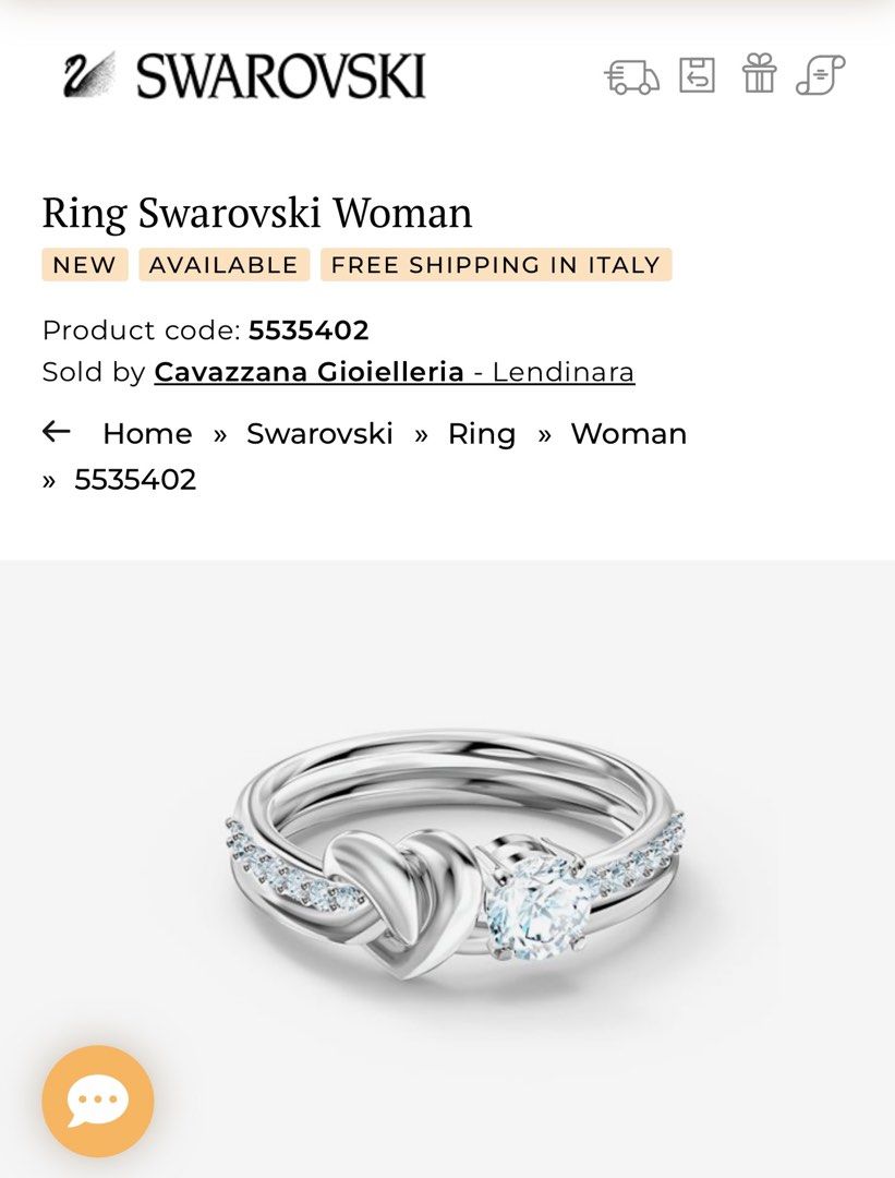 Anello lifelong shop heart swarovski
