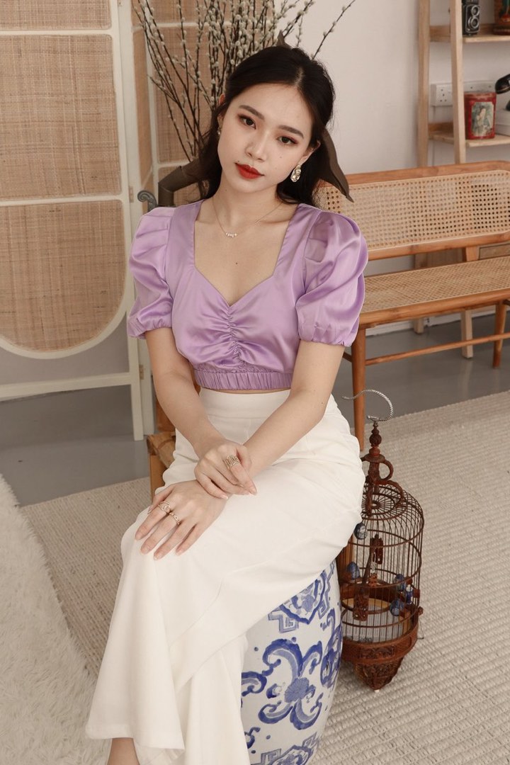 the style soiree celestia satin top, Women's Fashion, Tops, Other Tops ...