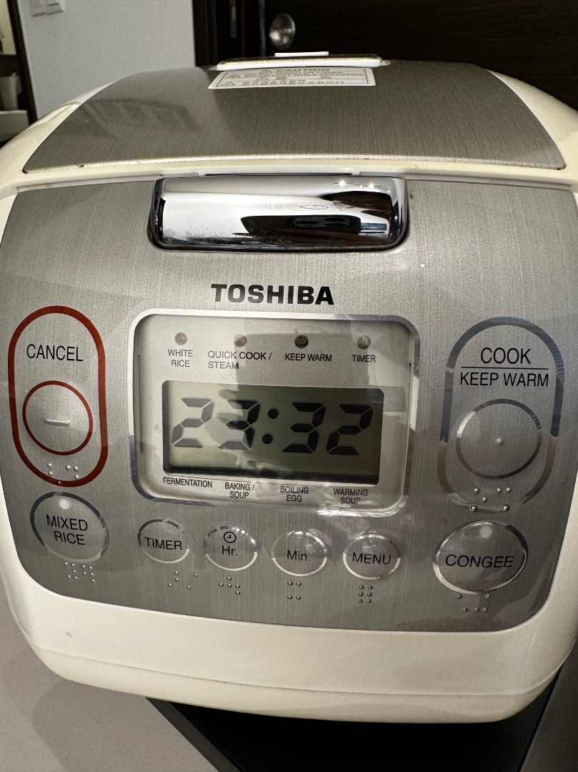 Toshiba Rice Cooker RC10NMFIH, TV & Home Appliances, Kitchen
