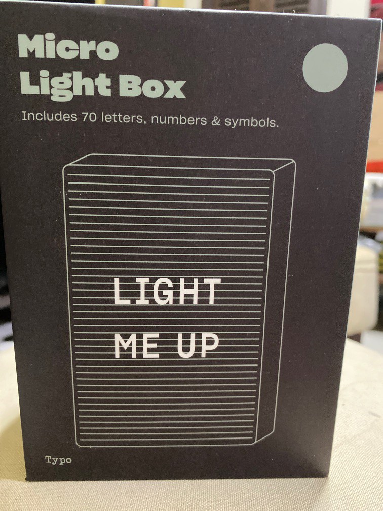 Typo Micro Light Box, Furniture & Home Living, Home Decor, Other Home