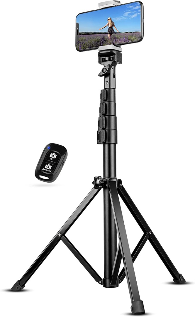 UBeesize 51" Extendable Tripod Stand with Bluetooth Remote for iPhone