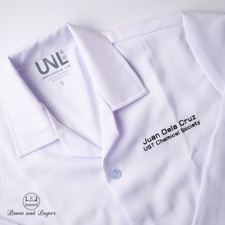 Unbranded Lab White Unisex Personalized Lab Coat / Lab Gown / Laboratory Coat with Embroidery
