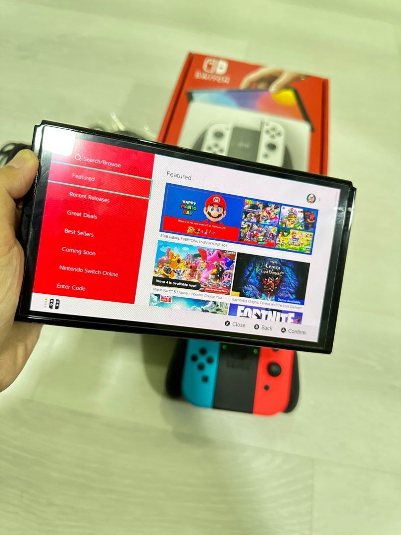 Used Nintendo Switch Oled Neon, Video Gaming, Video Game Consoles