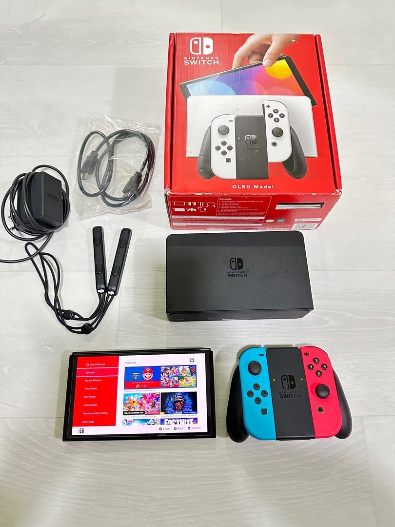 Used Nintendo Switch Oled Neon, Video Gaming, Video Game Consoles