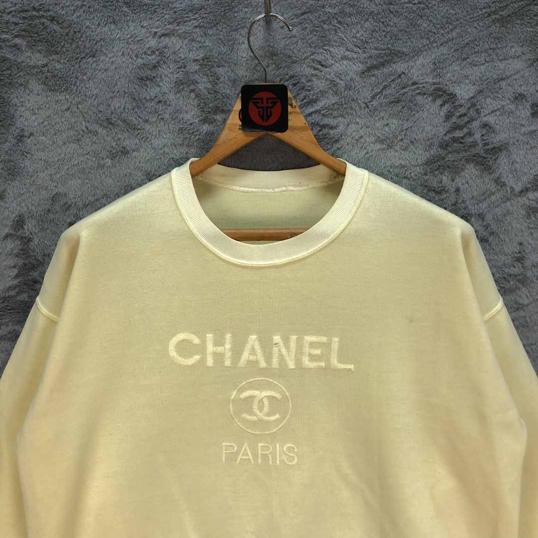 Yellow best sale chanel sweatshirt