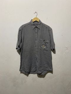 LOUIS VUITTON Striped Monogram Denim Shirt Watercolor Overshirt Western Workwear  LV, Fesyen Pria, Pakaian , Atasan di Carousell