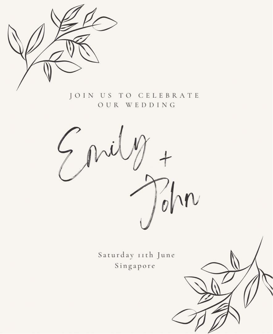 Wedding Invitation - Prints, Hobbies & Toys, Stationery & Craft, Art ...