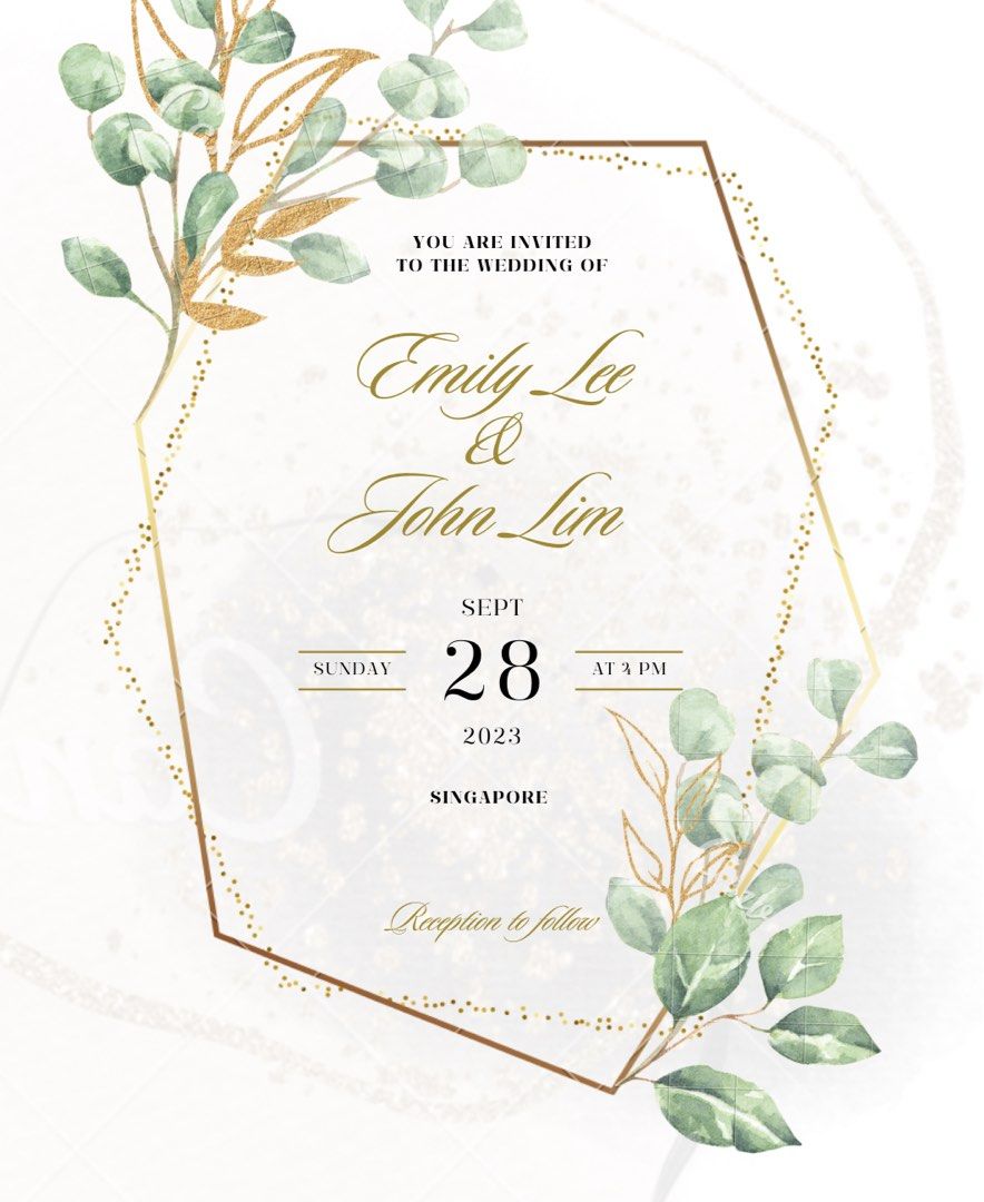 Wedding Invitation - Prints, Hobbies & Toys, Stationery & Craft, Art ...