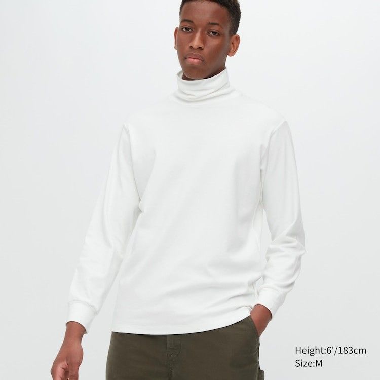 White long outlet sleeve turtleneck