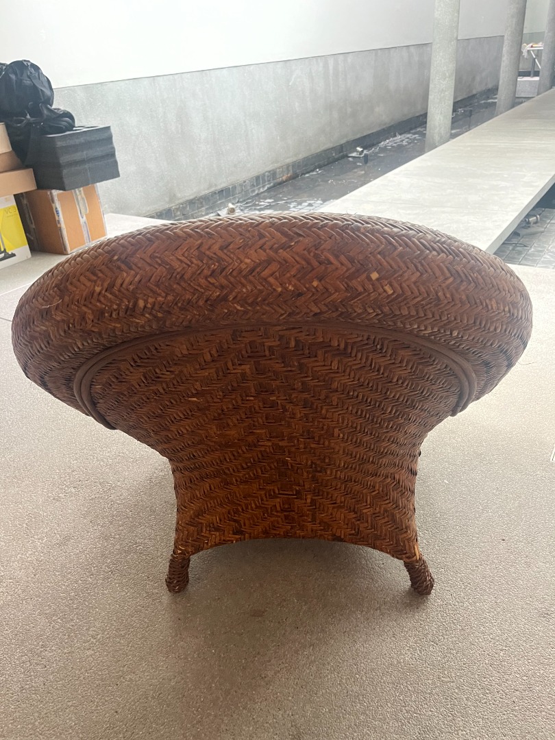 Wicker Arm Chair & Foot Rest, Furniture & Home Living, Outdoor