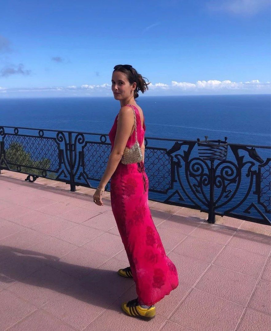M)Realisation Par Marie Silk Anastasia maxi dress pink red, Women's  Fashion, Dresses & Sets, Dresses on Carousell